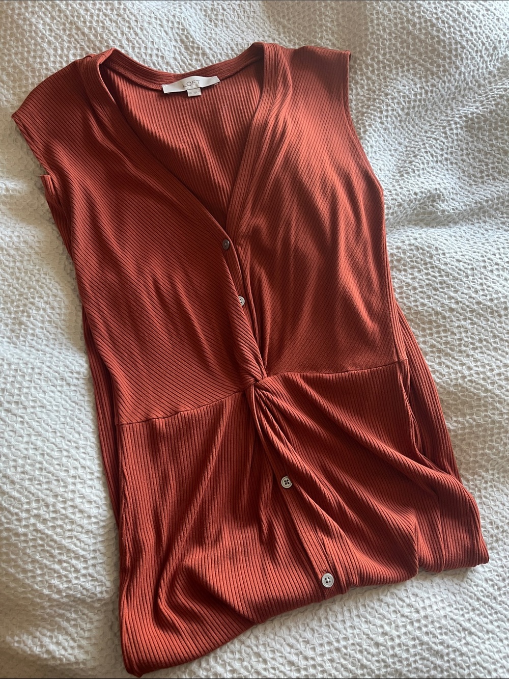 Loft Ribbed Midi Dress